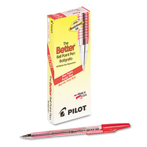 Pilot Corporation 37011 Better Ball Point Stick Pen, Red Ink, .7mm, Dozen by PILOT CORP. OF AMERICA