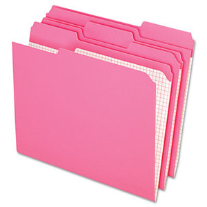 Cardinal Brands, Inc R15213PIN Reinforced Top Tab File Folders, 1/3 Cut, Letter, Pink, 100/Box by ESSELTE PENDAFLEX CORP.