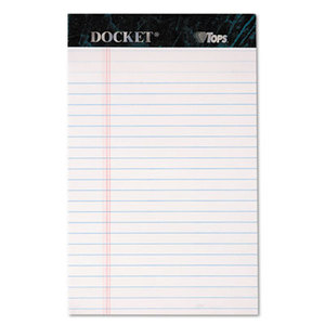 Tops Products 63360 Docket Ruled Perforated Pads, Legal/Wide, 5 x 8, White, 50 Sheets, Dozen by TOPS BUSINESS FORMS