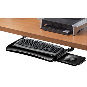 Office Suites Underdesk Keyboard Drawer, 20-1/8w x 7-3/4d, Black by FELLOWES MFG. CO.