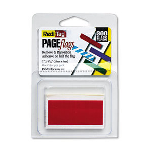 Redi-Tag Corporation 20022 Removable/Reusable Page Flags, Red, 300/Pack by REDI-TAG CORPORATION