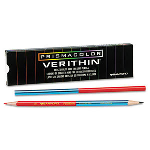 Sanford, L.P. 2456 Verithin Double-Ended Colored Pencils, Blue/Red, Dozen by SANFORD