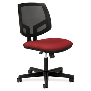 Volt Series Mesh Back Task Chair with Synchro-Tilt, Crimson Fabric by HON COMPANY