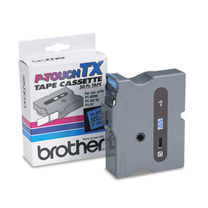 Brother Industries, Ltd TX-5511 TX Tape Cartridge for PT-8000, PT-PC, PT-30/35, 1w, Black on Blue by BROTHER INTL. CORP.