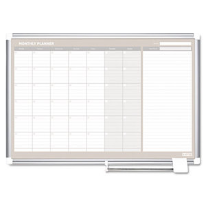 Bi-silque S.A GA0597830 Monthly Planner, 48x36, Silver Frame by BI-SILQUE VISUAL COMMUNICATION PRODUCTS INC