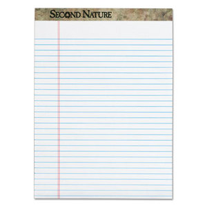 Second Nature Recycled Pads, 8 1/2 x 11 3/4, White, 50 Sheets, Dozen by TOPS BUSINESS FORMS
