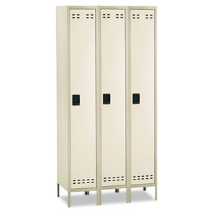 Safco Products 5525TN Single-Tier, Three-Column Locker, 36w x 18d x 78h, Two-Tone Tan by SAFCO PRODUCTS