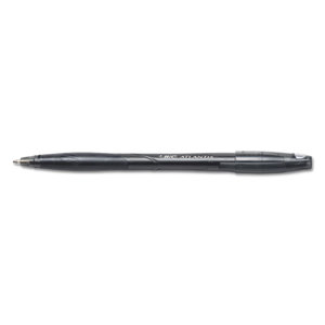 BIC VSG11 BLK Atlantis Stic Ballpoint Pen, Black Ink, 1mm, Medium, Dozen by BIC CORP.