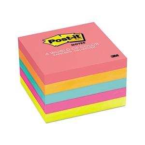 3M 6545PK Original Pads in Capetown Colors, 3 x 3, 100/Pad, 5 Pads/Pack by 3M/COMMERCIAL TAPE DIV.