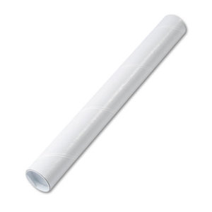 QUALITY PARK PRODUCTS 46007 White Mailing Tube, 18l x 2dia, White, 25/Carton by QUALITY PARK PRODUCTS