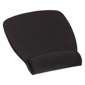 Antimicrobial Foam Mouse Pad Wrist Rest, Nonskid Base, Black by 3M/COMMERCIAL TAPE DIV.