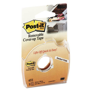 3M 651 Labeling & Cover-Up Tape,, Non-Refillable, 1/6" x 700" Roll by 3M/COMMERCIAL TAPE DIV.