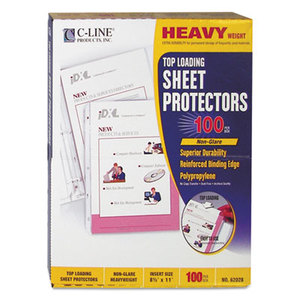 C-Line Products, Inc 62028 Heavyweight Polypropylene Sheet Protector, Non-Glare, 2", 11 x 8 1/2, 100/BX by C-LINE PRODUCTS, INC