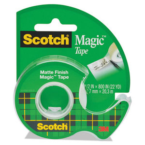 3M 119 Magic Tape w/Refillable Dispenser, 1/2" x 800", Clear by 3M/COMMERCIAL TAPE DIV.