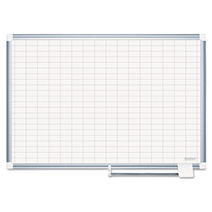 Bi-silque S.A CR0830830 Platinum Plus Dry Erase Planning Board Bd, 1x2" Grid, 48x36, Aluminum Frame by BI-SILQUE VISUAL COMMUNICATION PRODUCTS INC