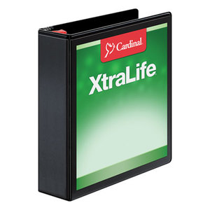 Cardinal Brands, Inc 26321 XtraLife ClearVue Non-Stick Locking Slant-D Binder, 2" Cap, 11 x 8 1/2, Black by CARDINAL BRANDS INC.