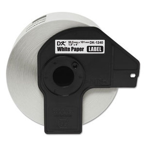 Brother Industries, Ltd DK1240 Die-Cut Shipping Labels, 1.9 x 4, White, 600/Roll by BROTHER INTL. CORP.