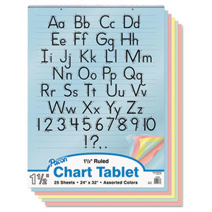 PACON CORPORATION 74733 Colored Chart Tablet, Ruled, 24 x 32, YW/Pink/Salmon/BE/GN, 25 Sheets by PACON CORPORATION