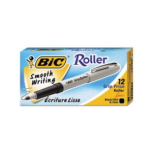 BIC CPGE11-BK Ecolutions Reaction Ballpoint Retractable Pen, Black Ink, 1mm, Medium, Dozen by BIC CORP.