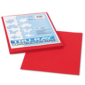 PACON CORPORATION 102993 Tru-Ray Construction Paper, 76 lbs., 9 x 12, Holiday Red, 50 Sheets/Pack by PACON CORPORATION