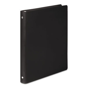 ACCOHIDE Poly Round Ring Binder, 23-pt. Cover, 1/2" Cap, Black by ACCO BRANDS, INC.