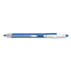 BIC VCGN11-BE Atlantis Exact Retractable Ballpoint Pen, Blue Ink, .7mm, Fine by BIC CORP.