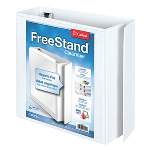 Cardinal Brands, Inc 43130 FreeStand Easy Open Locking Slant-D Ring Binder, 3" Cap, 11 x 8 1/2, White by CARDINAL BRANDS INC.