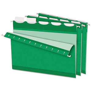 Cardinal Brands, Inc 42626 Colored Reinforced Hanging Folders, 1/5 Tab, Letter, Bright Green, 25/Box by ESSELTE PENDAFLEX CORP.