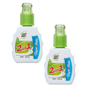 2-in-1 Correction Combo, 22 ml Bottle, White, 2/Pack by SANFORD