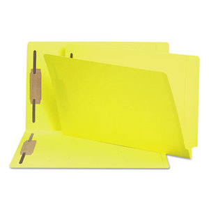 SMEAD MANUFACTURING COMPANY 28940 Two-Inch Capacity Fastener Folders, Straight Tab, Legal, Yellow, 50/Box by SMEAD MANUFACTURING CO.