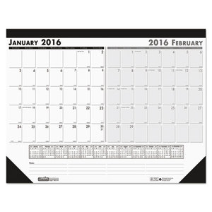 Two-Month Desk Pad, 22 x 17, 2016 by HOUSE OF DOOLITTLE