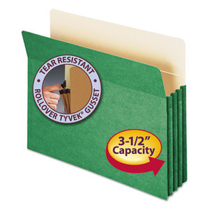 SMEAD MANUFACTURING COMPANY 73226 3 1/2" Exp Colored File Pocket, Straight Tab, Letter, Green by SMEAD MANUFACTURING CO.