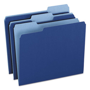 Cardinal Brands, Inc 1521/3NAV Colored File Folders, 1/3 CutTop Tab, Letter, Navy Blue/Light Navy Blue, 100/Box by ESSELTE PENDAFLEX CORP.