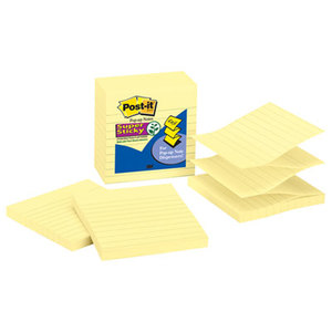 3M R440-YSS Pop-up Notes Refill, 4 x 4, Canary Yellow, Lined, 90/Pad, 5 Pads/Pack by 3M/COMMERCIAL TAPE DIV.