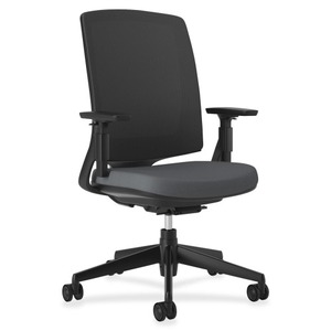 Lota Series Mesh Mid-Back Work Chair, Charcoal Fabric, Black Base by HON COMPANY