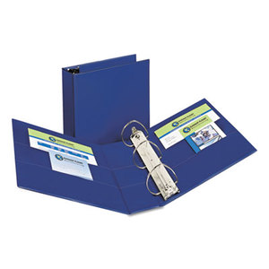 Avery 07800 Durable Binder with Two Booster EZD Rings, 11 x 8 1/2, 4", Blue by AVERY-DENNISON