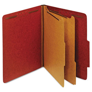 Cardinal Brands, Inc 24075 Pressboard Classification Folders, Six Fasteners, 2/5 Cut, Letter, Red, 10/Box by CARDINAL BRANDS INC.