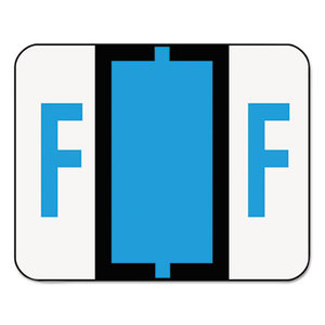 SMEAD MANUFACTURING COMPANY 67076 A-Z Color-Coded Bar-Style End Tab Labels, Letter F, Blue, 500/Roll by SMEAD MANUFACTURING CO.