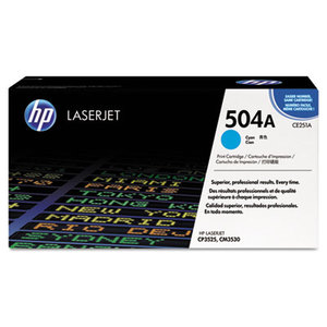 Hewlett-Packard CE251AG HP 504A, (CE251A-G) Cyan Original LaserJet Toner Cartridge for US Government by HEWLETT PACKARD SUPPLIES