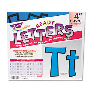 TREND ENTERPRISES, INC. T79744 Ready Letters Playful Combo Set, Blue, 4"h, 216/Set by TREND ENTERPRISES, INC.