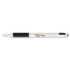 ZEBRA PEN CORPORATION 27310 F-301 Ballpoint Retractable Pen, Black Ink, Bold, Dozen by ZEBRA PEN CORP.