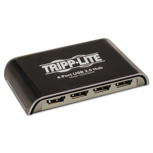 Tripp Lite U225-004-R 4-Port USB Mini Hub, Black/Silver by TRIPPLITE