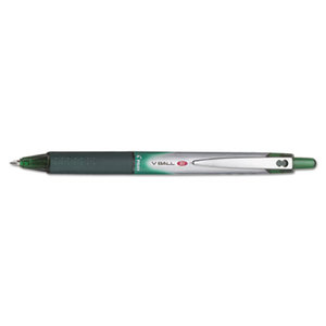 Pilot Corporation 26209 VBall RT Liquid Ink Retractable Roller Ball Pen, Green Ink, .7mm by PILOT CORP. OF AMERICA