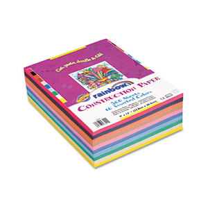 PACON CORPORATION 6555 Rainbow Super Value Construction Paper Ream, 45 lb, 9 x 12, Assorted, 500 Sheets by PACON CORPORATION