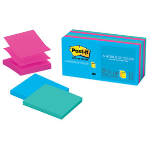 3M R33012AU Original Pop-up Refill, 3 x 3, Jaipur, 100/Pad, 12 Pads/Pack by 3M/COMMERCIAL TAPE DIV.