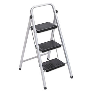 QS3 Quick Step Steel 3-Step Folding Stool, 17"w x 24 1/4" Spread x 40"h by LOUISVILLE