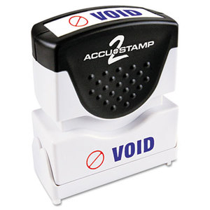 Accustamp2 Shutter Stamp with Microban, Red/Blue, VOID, 1 5/8 x 1/2 by CONSOLIDATED STAMP