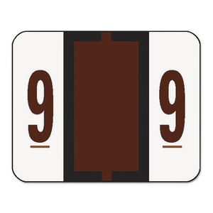 SMEAD MANUFACTURING COMPANY 67379 Single Digit End Tab Labels, Number 9, Brown, 500/Roll by SMEAD MANUFACTURING CO.