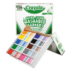 BINNEY & SMITH / CRAYOLA 588200 Washable Classpack Markers, Broad Point, Assorted, 200/Box by BINNEY & SMITH / CRAYOLA