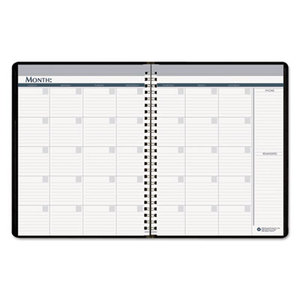 Nondated Monthly Planner, 8 1/2 x 11, Black Cover by HOUSE OF DOOLITTLE